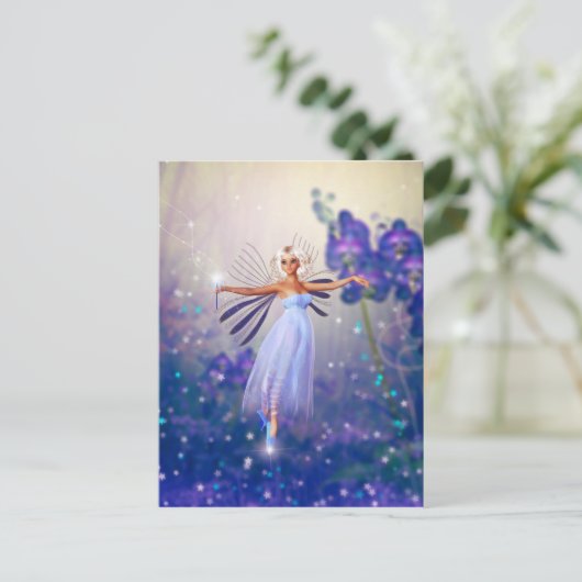 Lunaria, de Twilight Fairy Briefkaart (Staand voorkant)