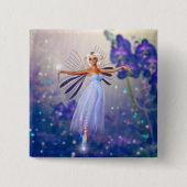 Lunaria, de Twilight Fairy Vierkante Button 5,1 Cm (Voorkant)