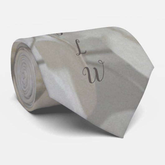 Lunaria Silver Dollar met Initialen Botanisch Stropdas (Opgerold)