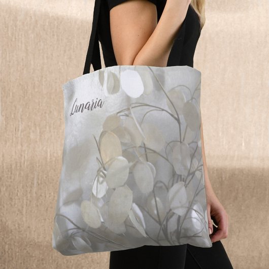 Lunaria Zilveren Dollar Bloemen Gepersonaliseerd Tote Bag
