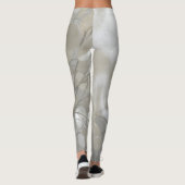 Lunaria Zilveren Dollar Bloemen Wit Chic Leggings (Achterkant)
