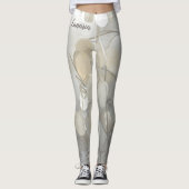 Lunaria Zilveren Dollar Bloemen Wit Chic Leggings (Voorkant)