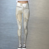 Lunaria Zilveren Dollar Bloemen Wit Chic Leggings