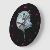 Luna's Ascent Fairy Fantasy Art Clock Grote Klok (Hoek)