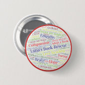 Luna's Book Rescue Ronde Button 5,7 Cm (Voorkant /achterkant)