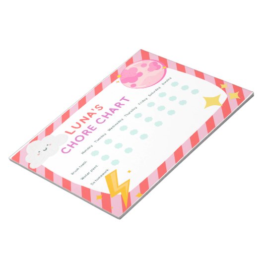Luna's Chore Chart Notitieblok (Schuin)