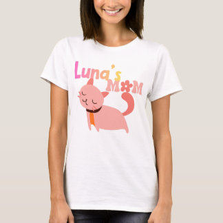 Luna's Moeder Cute Kat Liefhebber Cadeau | Persoon T-shirt