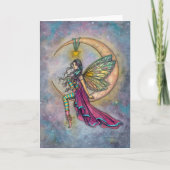 Luna's Perch Fairy op Moon door Molly Harrison Kaart (Voorkant)