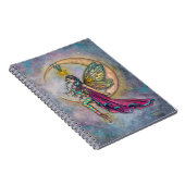 Luna's Perch Fairy op Moon Fantasy Art Notitieboek (Rechterzijde)