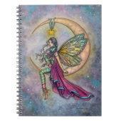 Luna's Perch Fairy op Moon Fantasy Art Notitieboek (Voorkant)