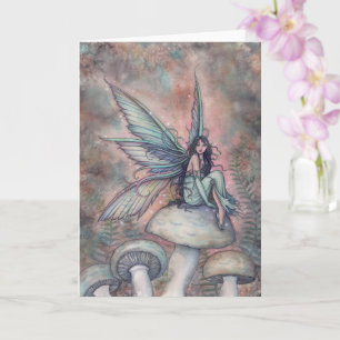 Luna's Rest Watercolor Fee Illustratie Kunst Kaart