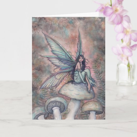 Luna's Rest Waterverf Fairy Illustration Art Kaart (Orchidee)