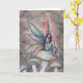 Luna's Rest Waterverf Fairy Illustration Art Kaart (Gele Bloem)