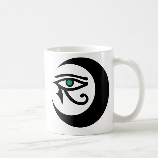 LunaSees Logo Mok (zwart met jade iris) (Rechts)