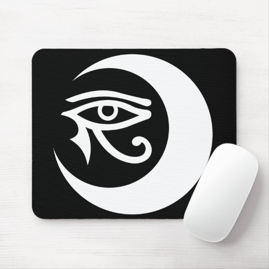 LunaSees Logo Mousepad (wit/zwart oog) Muismat (Met muis)
