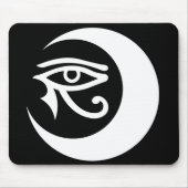LunaSees Logo Mousepad (wit/zwart oog) Muismat (Voorkant)