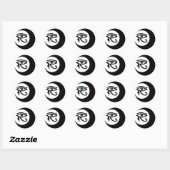 LunaSees Logo Sticker (zwart / jade eye) (Vel)