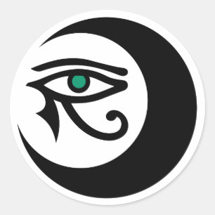 LunaSees Logo Sticker (zwart/jadeoog)