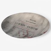 Lunatic Asilum Halloween Birthday Papieren Bordje (Gekanteld)