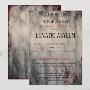 Lunatic Asilum Halloween Kaart