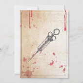 Lunatic Asylum Form Halloween Party Invite Kaart (Achterkant)