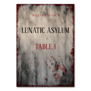Lunatic Asylum Halloween Verjaardag Kaart