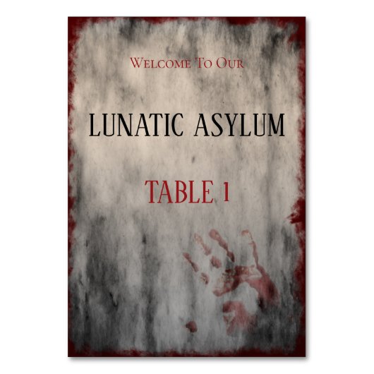Lunatic Asylum Halloween Verjaardag Kaart (Voorkant)