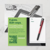 LunaTik Touch Pen Gift card - Alloy Briefkaart (Voorkant / Achterkant)