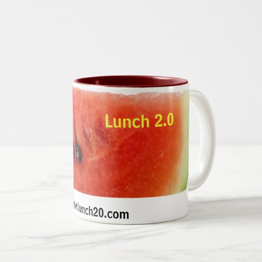 Lunch 2.0 Mok - Watermeloen (Voorkant rechts)