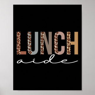 Lunch Aide Leopard Appreciation Fun voor vrouwen v Poster