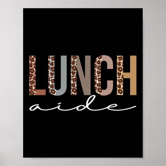 Lunch Aide Leopard Appreciation Fun voor vrouwen v Poster (Voorkant)