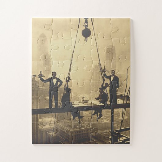 Lunch Atop A Sky Scraper Part Deux NYC Legpuzzel (Verticaal)