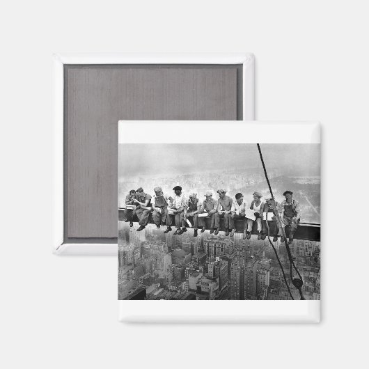 Lunch atop a Skyscraper 1932 Magneet (Voorkant / Achterkant)