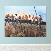 Lunch Atop A Skyscraper 1932 NYC Geretoucheerde Kl Canvas Afdruk (Insitu (Houten vloer))