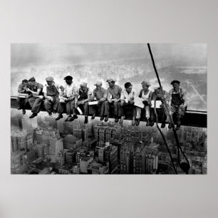 Lunch Atop A Skyscraper 1932 NYC IJzerwerkers Groo Poster