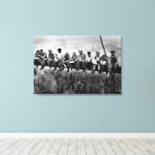 Lunch Atop A Skyscraper 1932 NYC Ironwerkers Canvas Afdruk (Insitu (Houten vloer))