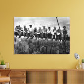 Lunch Atop A Skyscraper 1932 NYC Ironwerkers Canvas Afdruk (Insitu (Woonkamer))