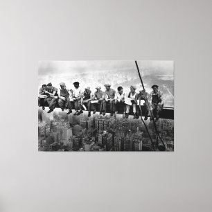 Lunch Atop A Skyscraper 1932 NYC Ironworkers Large Canvas Afdruk