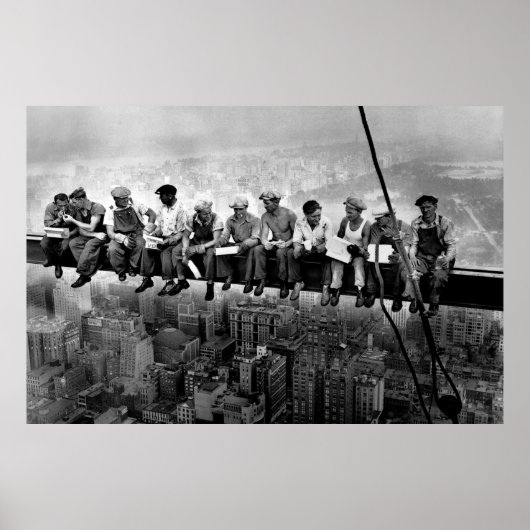 Lunch Atop A Skyscraper 1932 NYC Ironworkers Large Poster (Voorkant)