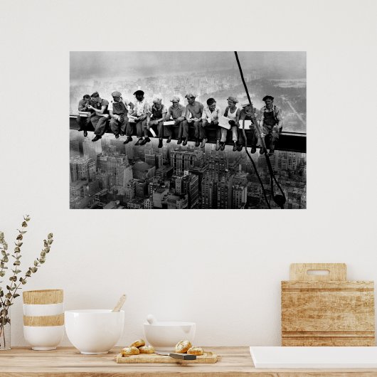 Lunch Atop A Skyscraper 1932 NYC Ironworkers Large Poster (Keuken)
