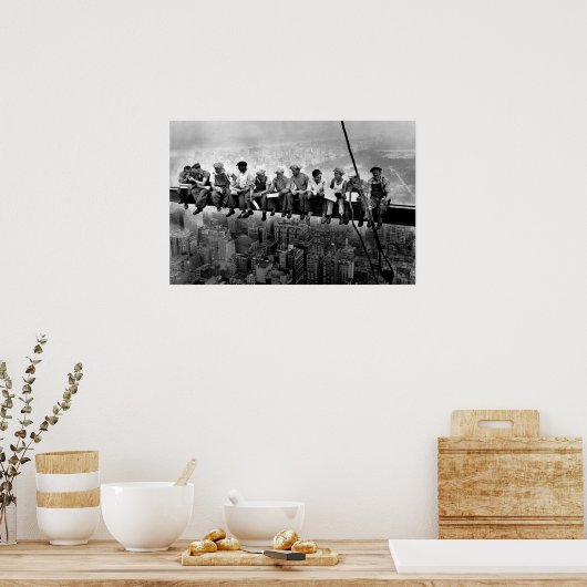 Lunch Atop A Skyscraper 1932 NYC Ironworkers Large Poster (Keuken)