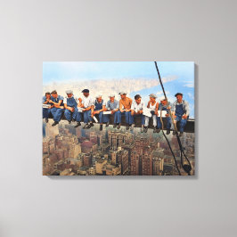 Lunch Atop A Skyscraper 1932 NYC Remastered Color Canvas Afdruk