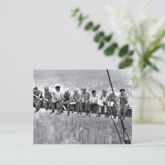 Lunch Atop A Skyscraper Briefkaart (Staand voorkant)