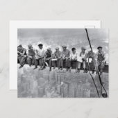 Lunch Atop A Skyscraper Briefkaart (Voorkant / Achterkant)