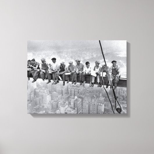 Lunch Atop A Skyscraper Canvas Afdruk (Voorkant)