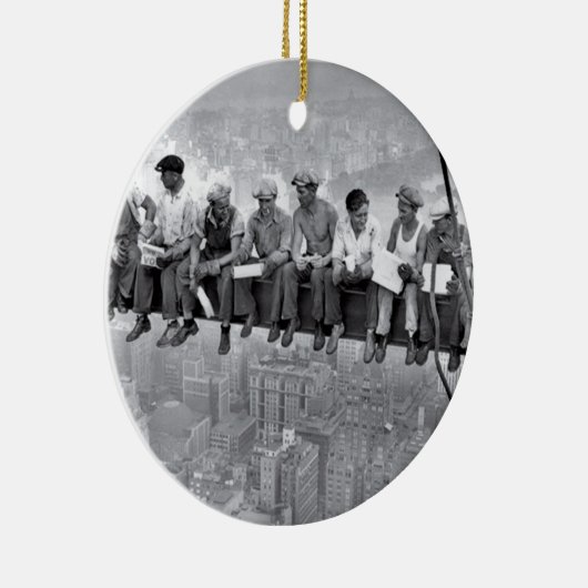 Lunch Atop A Skyscraper Keramisch Ornament (Rechts)