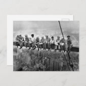 Lunch atop a Skyscraper - New York - 1932 Briefkaart (Voorkant / Achterkant)