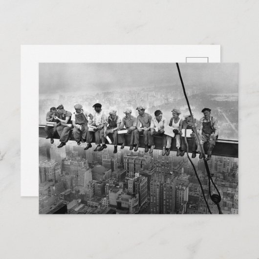 Lunch atop a Skyscraper - New York - 1932 Briefkaart (Voorkant / Achterkant)