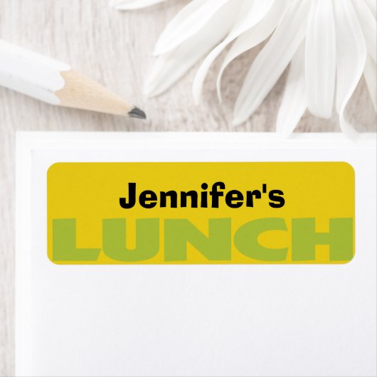 Lunch Bag ID gepersonaliseerde sticker (Insitu)