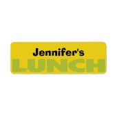 Lunch Bag ID gepersonaliseerde sticker (Voorkant)